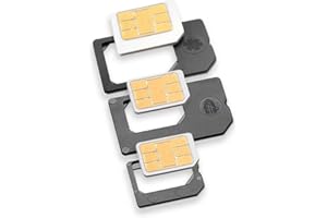 Nano Sim und Micro Sim Adapter KOMPLETT-SET (3er-SET) - PREMIUM QUALITÄT - MADE IN GERMANY - zur Verwendung von NanoSIM und MicroSIM Karten als Micro Sim oder normale Sim Karte für alle Handys im Charmate® Druckverschlussbeutel