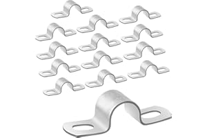 YAOZUP Abrazaderas de Tubo en U Engrosadas Ø 16mm, 14 Piezas U-Abrazadera de Acero Inoxidable, Abrazaderas en U Acero Inoxidable 304 para la Fijación de Tuberías de Gas Tuberías de Agua y Cables