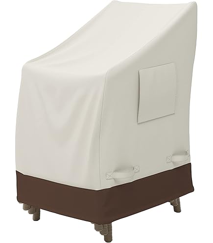 Porch Shield Coprisedia Impilabili Da Esterno, Impermeabili, Confezione Da 2, Nero, 68x83x117 Cm, Con Fibbie E Presa D'aria