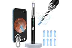 Ferdiiz Ear Wax Removal Kit, Earwax Remover Tool with 1080P Camera Ear Cleaner with Light, Ear Camera Otoscope with 8 Ear Spoon Ear Wax Removal for iPhone, iPad & Android Smart Phones