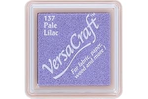 Tsukineko VersaCraft Ink Pad for Stamping - Purple, Pale Lilac - Small - Water-based, Opaque, Archival - Embossing