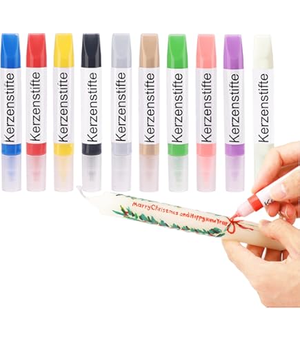 Cire Pour Bougie Lot De 12 Crayons De S, 30ML Chacun, Kit De Fabrication De Bougies, Pour Peinture Bougie
