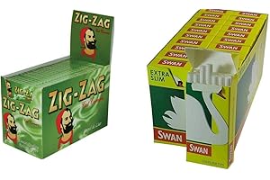 ZIG ZAG, SWAN 1200 Zig ZAG Rolling Papers & 1200 SWAN Extra Slim Filter Tips