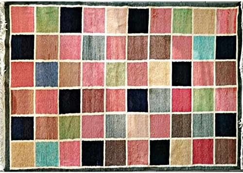 rug Pak Persian GABBEH size: 135x195cm 100% original HAND KNOTTED RUG classic colours: PINK, WHITE, GREEN,BLUE, DOVE GREY