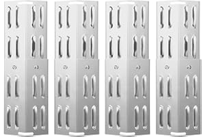 GriHero Einstellbare 29 bis 43cm Universal Brennerabdeckung Gasgrill Flammenverteiler, Edelstahl Flammblech Ersatzteile für Enders, Weber, Landmann, Burnhard, Charbroil und die meisten Gasgrills