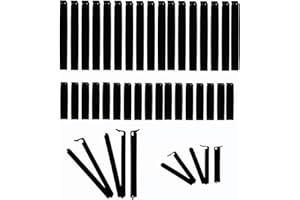 OMBRISA Chiudi Sacchetti Cucina 40 Pezzi, Mollette Chiudi Sacchetti 7/11cm, Mollette per Alimenti da Cucina per Congelatore, Snack, Frutta Secca, Caffè (40PCS Nero)