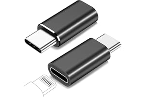 FQSH for Lightning Female to USB C Male Adapter for iPhone 16 15 Pro Max Plus,for iPad Air,for Samsung,Support 27W PD Fast Charging&Data Transfer,Type C Charger Connector Cable,Not for Audio/OTG,Black