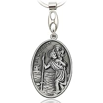 Travel Ketting Heilige Christoffel / Christofurus | De Beschermheilige Van De Reiziger Uniek Cadeau Veilig Thuis Zilver Kleurig Wanderlust Traveldutchie