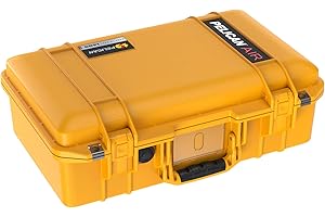 Pelican Air 1485 - Custodia con schiuma (edizione 2020 con chiusura a pulsante), colore: Giallo (014850-0001-240)