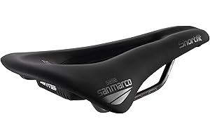 Selle San Marco SHORTFIT 130 – Selle Vélo Route Courte et Ergonomique avec Trou Central – Taille S3, Noir