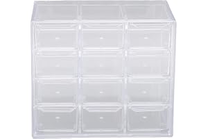 Generic Daglig Kontaktlinsarrangör med Stor Kapacitet för Daglig Linsförvaring i Klar Plastdesign (12 rutnät