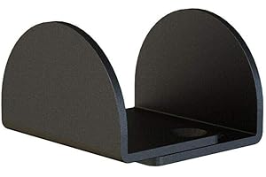 JUBEST Sliding Barn Door Floor Guide, Floor Mounted Sliding Door Bottom Guide, U Shape, Durable Matte Black Barn Door Guide for Door Thick 1-7/16" - 1-13/16"