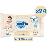 Molfix Izotonik Sulu Islak Mendil Yenidoğan 50 Lix24 Adet(1200 Yaprak)