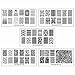 Bundle Monster 5pc Polynesian Themed Nail Art Design Rectangular XL Stamping Plates-Polynesia Tribal
