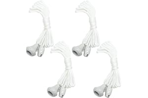 SZXMDKH 4pcs White Light Pull Cord String with Connector for Ceiling Switches Bathroom Light