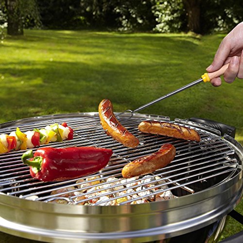 Nlife Marshmallow Roasting Sticks Smores Spieße Hot Dog Gabel Rotierende und Teleskopische Edelstahl für Camping Campfire Kochgeschirr (Set von 6, 32 Zoll, Free Rubber Covered Tipps) - 8