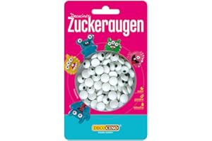 ‎DECOCINO DECOCINO Essbare Zuckeraugen (2x25g) – Deko-Augen als Zuckerdekor zum Backen für Geburtstags-Torten, Geburtstags-Kuchen, Muffins, Cup-Cakes, Cake-Pops.