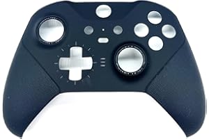 MODDEDZONE OEM-Gehäuse, Frontplatte, Ersatzteile, kompatibel mit Xbox One Elite Series 2 Controller (schwarz), Vorder- und Rückseite (Vorderseite)