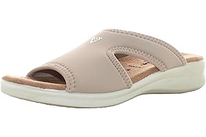 Valleverde Ciabatte da Donna 25321 Beige tessuto elastico