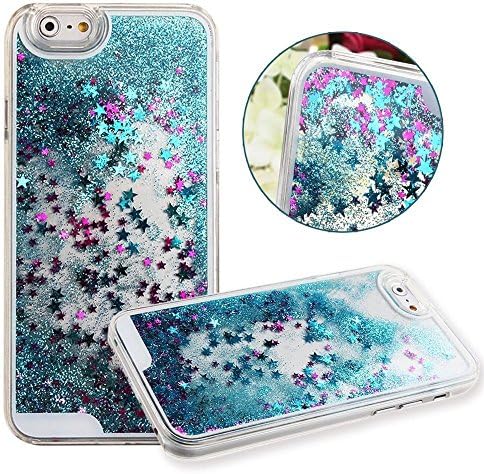 HotsaleUK iPhone 6Plus(5.5 inch) Cute Lovely Creative Design Free Flowing Dynamic Bling Glitter Star Drift Flow Sand Hard Back Case Cover Skin for Apple iPhone 6Plus(5.5 inch) iPhone 6+ , Come with a Stylus