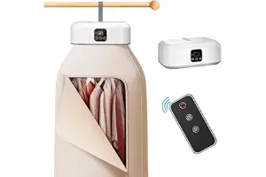 Secadora de ropa portátil, mini secadores de lavandería con control remoto, pequeña máquina de secado eléctrica plegable compacta con bolsa seca para viajes, RV, hogar, apartamento