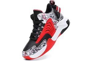 CZHIHANEG Jungen Basketball Schuh Mädchen Basketball Kinder Basketball SchuhTrainer Komfort High Top Schuhe für Jungen Mädchen Atmungsaktive Turnschuhe Anti-Rutsch