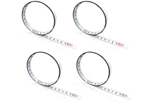 TAIHOBO Lot de 4 Mètre à Ruban Auto-adhésif, 1m/2m Mètre Ruban Adhésif en Acier au Carbone, Ruban à Mesurer pour Menuiserie et Machines (Gauche à Droite, Droite à Gauche, Centre Vers les Côtés)