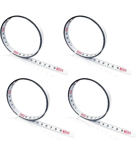 Boxonly Mètre ruban autocollant en acier au carbone, règle d'établi (de gauche à droite), blanc positif, longueur 2 m x largeur 10 mm