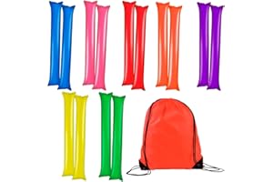 HYDROGELIX® 30x Pares de aplaudidores Hinchables multiculor + mochina Accesorios de Fiesta y Animación Deportes, Fiestas, Despedidas de Soltero, Colores Vivos