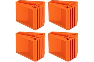 95STREET Gumowe nóżki do drabiny, 4 sztuki, antypoślizgowe, osłona stopy, teleskopowe, części zamienne, pomarańczowe