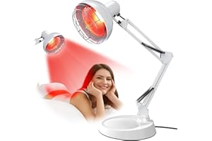 Zrwuldu Lampada Termica a Infrarossi da 100W, Lampadina con Timer Intelligente e Controllo Della Temperatura a 10 Velocità, per Uso Domestico Lampadine a Infrarossi