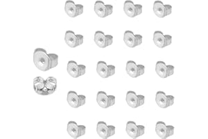 THE BEAD SHOP 50pcs/25 Paare Schmetterling Ohrringe zurück, Ersatz sichere Ohr Verriegelung für Ohrstecker, 304 Edelstahl-Schmuck-Fundstücke