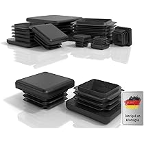 20pcs Bouchons à Lamelles Carré 40x40 30x30 35x35mm Pour Tube Carre, Bouchon Plastique Carre, Embout Tube Carré, Capuchon Plastique Carre, Bouchon Tube Carré (20, 35x35