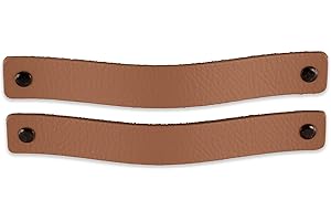 Brute Strength - Poignées en cuir pour meubles - Taupe - 2 pcs - 20 x 2,5 cm - Poignée de meuble, Poignée de porte pour cuisine, salle de bain, armoires, commode, bois