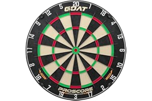 GOAT – Proscore PWR Professionelles Dartboard, brasilianisches Sisal, selbstheilend, minimale Abpraller, Spiderweb-Technologie, Edelstahl-Bullseye