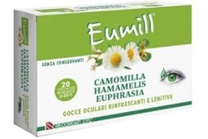 Eumill Gocce Oculari Rinfrescanti Lenitive, Confezione da 20 contenitori monodose da 0.5 ml