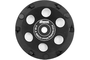 SHDIATOOL Diamond PCD Grinding Cup Wheel Polycrystalline 125mm x M14 for Removing Epoxy Coating Glue Mastic Paint