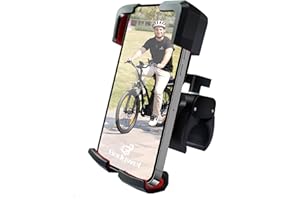 BODYWEL Soporte Movil Bicicleta, Soporte Móvil Moto, Soporte Teléfono Bicicleta Desmontable Giratorio 360° Para Iphone, Huawei, Samsung, Sony, Smartphones 4,7-7,0 Pulgadas, etc.