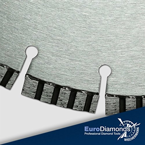 Profi Diamant Trennscheibe TURBO SUPERCUT, 230 mm, standard universalt für alle Baumaterialien, für Beton, Betonplatten, Pflastersteine, Mauerwerk, perfekt für Stahlbeton, kämpft sich auch durch Moniereisen, auch für armierte Materialien - 2