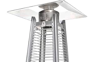 FACYNDE FacynBouclier réflecteur pour terrasse | Bouclier réflecteur Universel pour Chauffage Pyramidal,Couvercle supérieur pour radiateurs d'extérieur à 4 côtés avec 3 Trous