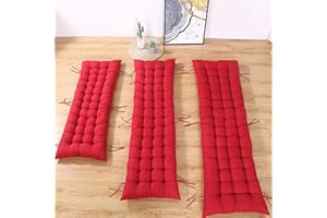 PROHEL Cuscino spesso per panca a 2 o 3 posti, per interni ed esterni, mobili da giardino, dondolo, chaise longue, panca rettangolare, 100 x 40 cm, rosso