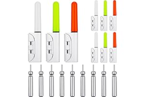 Retisee 9 Pcs 2.5 Inch Fishing Glow Sticks LED Fishing Pole Light Night Fishing Strike Alert Glow Stick Bite Alarm Night Fishing Rod Waterproof Luminous Rod