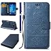 Produktbild EUWLY Lederhülle für [Samsung Galaxy J5 2015], Ledertasche Handytasche Lederhülle Tasche Wallet Hülle im Bookstyle Handyhülle für Samsung Galaxy J5 2015, Niedlich Karikatur Mandala Orient Indien Elefant PU Leder Flip Tasche Case Brieftasche Ledertasche Schutzhülle Etui Schale Magnetverschluss Hülle Handyhülle Kartenfächer Standfunktion für Samsung Galaxy J5 2015 + Blau Eingabestift-Elefant,Marine Blau