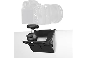 RAUBAY Monitor Top Camera Mount Clamp, Hanging Webcam Stand with 1/4" Screw, for Live Stream, Video Conferencing, YouTube, TikTok, etc. CM-01