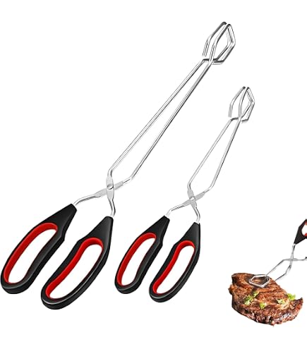 Grillzangen-Set Aus Edelstahl – 2 Zangen (18 & 23 Cm) Mit Rutschfesten Griffen