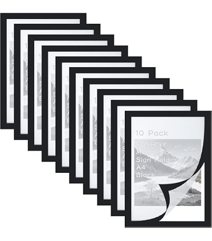 PATIKIL 5-Pack Magnetic Sign Holders - 8.5x11 A4 Document Frames For Fridge, Whiteboard & Glass