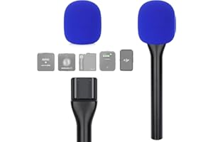 YOUSHARES Poignée DJI - Adaptateur sans Fil pour Rode Wireless GO II et Mic 2, Cravate pour Rode Wireless Me/Pro avec Bonnette Bleu