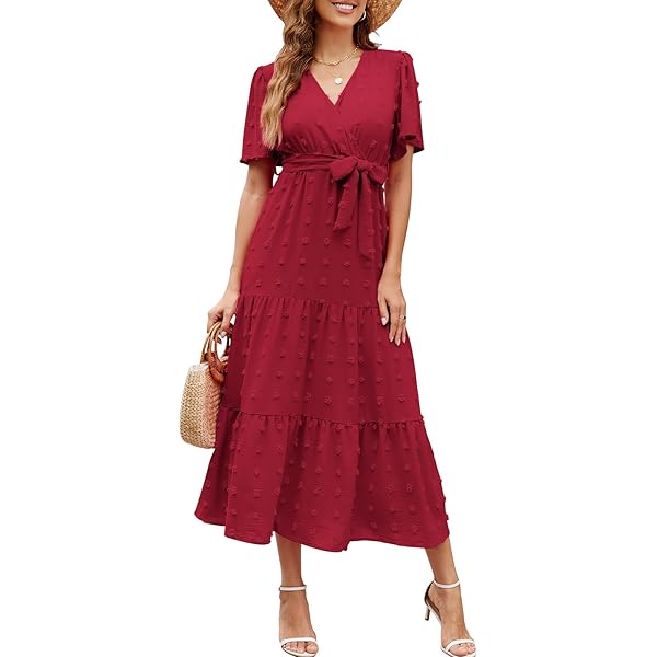 Adigaber Bohemian tuniek voor dames, wikkeljurk, zomerjurk, vintage