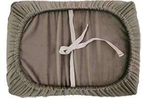 DG Catiee Bar Stool Cover Cushion Rectangle,Elastic Stool Seat Pad Cushion Stretch Slipcover for Home/Party/Dressing Table Stools Cover (1Pc-28x38cm,Light grey)