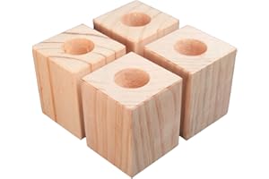 ZCRU004 Höhe 10 cm Möbelerhöher Betterhöhung Tischerhöher Möbelerhöhung Fügt Höhe zu Betten Sofas Schränken Haushaltsmöbeln aus Holz 4-teiliges Set (4.2cm)